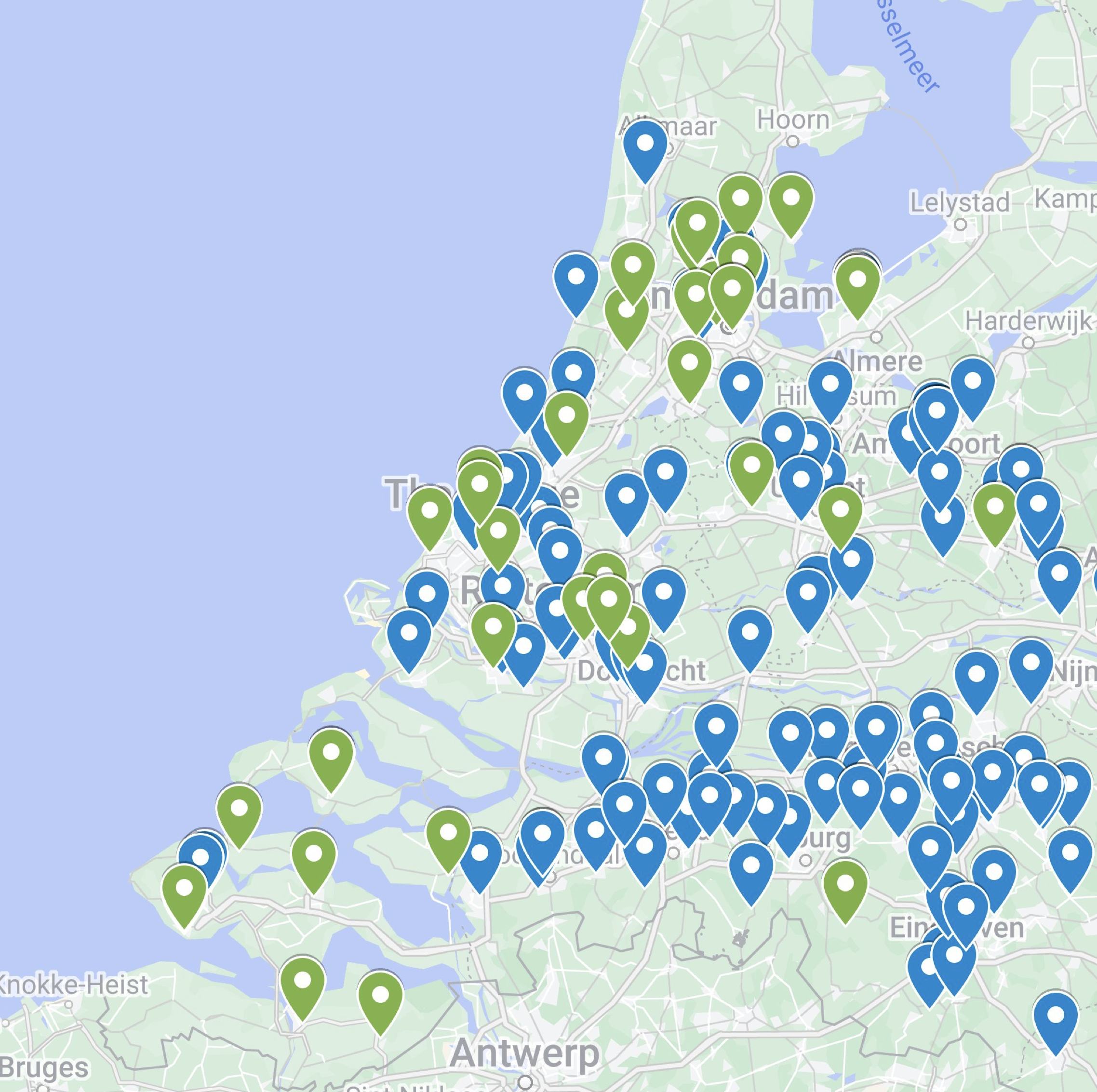 kaart zuid holland spreiding helpsoq toestellen ergo's